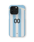 Phone case with the Argentina 2006 Home football shirt design by RIPA Football
