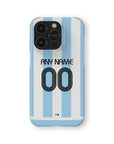 Phone case with the Argentina 2006 Home football shirt design by RIPA Football