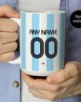 Mug with the Argentina 2006 Home football shirt design by RIPA Football