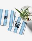 Coaster with the Argentina 2026 Home football shirt design by RIPA Football