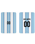 iPad case with the Argentina 2026 Home football shirt design by RIPA Football