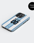 Phone case with the Argentina 2026 Home football shirt design by RIPA Football