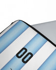 Laptop sleeve with the Argentina 2026 Home football shirt design by RIPA Football