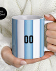 Mug with the Argentina 2026 Home football shirt design by RIPA Football