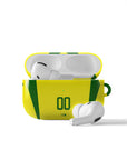 AirPods case with the Brazil 2002 Home football shirt design by RIPA Football