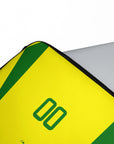 Laptop sleeve with the Brazil 2002 Home football shirt design by RIPA Football