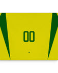 Mouse pad with the Brazil 2002 Home football shirt design by RIPA Football