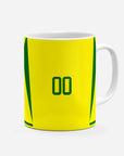 Mug with the Brazil 2002 Home football shirt design by RIPA Football