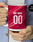 Mug with the Bosnia and Herzegovina 2026 Goalkeeper football shirt design by RIPA Football