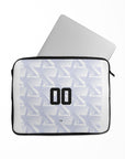 Laptop sleeve with the Cape Verde 2026 Away football shirt design by RIPA Football