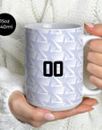 Mug with the Cape Verde 2026 Away football shirt design by RIPA Football