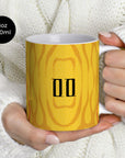 Mug with the China 2026 Away football shirt design by RIPA Football