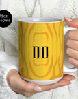 Mug with the China 2026 Away football shirt design by RIPA Football