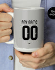 Mug with the Colombia 2026 Goalkeeper football shirt design by RIPA Football
