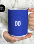 Mug with the Curaçao 2026 Home football shirt design by RIPA Football