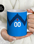 Mug with the Slovenia 2026 Away football shirt design by RIPA Football