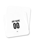 Coaster with the Finland 2026 Home football shirt design by RIPA Football