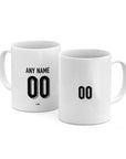 Mug with the Finland 2026 Home football shirt design by RIPA Football