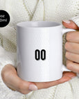 Mug with the Finland 2026 Home football shirt design by RIPA Football