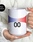 Mug with the France 2006 Away football shirt design by RIPA Football