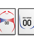 Print with the France 2006 Away football shirt design by RIPA Football
