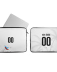 Laptop sleeve with the Haiti 2026 Away football shirt design by RIPA Football