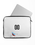 Laptop sleeve with the Haiti 2026 Away football shirt design by RIPA Football