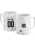 Mug with the Haiti 2026 Away football shirt design by RIPA Football