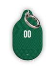 AirTag holder with the Iraq 2026 Away football shirt design by RIPA Football