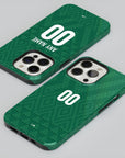 Phone case with the Iraq 2026 Away football shirt design by RIPA Football