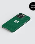 Phone case with the Iraq 2026 Away football shirt design by RIPA Football