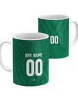 Mug with the Iraq 2026 Away football shirt design by RIPA Football