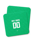 Coaster with the Ireland 2024 Home football shirt design by RIPA Football