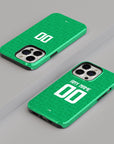 Phone case with the Ireland 2024 Home football shirt design by RIPA Football