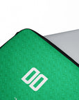 Laptop sleeve with the Ireland 2024 Home football shirt design by RIPA Football