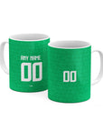 Mug with the Ireland 2024 Home football shirt design by RIPA Football
