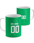 Mug with the Ireland 2024 Home football shirt design by RIPA Football