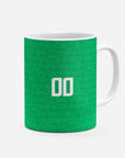 Mug with the Ireland 2024 Home football shirt design by RIPA Football