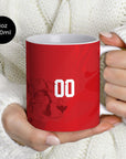 Mug with the Iran 2026 Away football shirt design by RIPA Football