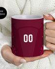 Mug with the Italy 2026 Goalkeeper football shirt design by RIPA Football