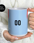 Mug with the Japan 2026 Training football shirt design by RIPA Football