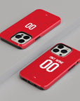 Phone case with the Jordan 2026 Away football shirt design by RIPA Football