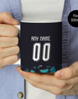Mug with the Paraguay 2026 Away football shirt design by RIPA Football