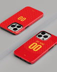 Phone case with the Portugal 2004 Home football shirt design by RIPA Football