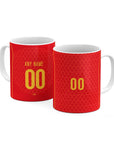 Mug with the Portugal 2004 Home football shirt design by RIPA Football