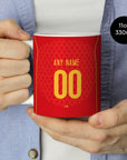 Mug with the Portugal 2004 Home football shirt design by RIPA Football