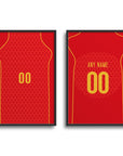 Print with the Portugal 2004 Home football shirt design by RIPA Football