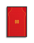 Print with the Portugal 2004 Home football shirt design by RIPA Football
