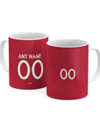 Mug with the Portugal 2018 Home football shirt design by RIPA Football