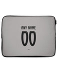 Laptop sleeve with the Portugal 2025 Goalkeeper football shirt design by RIPA Football